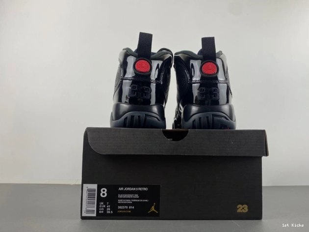 1st Kicks Jordan Patent 302370-014 Air Retro Bred 9 0812